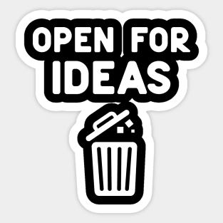 Open For Ideas Sticker